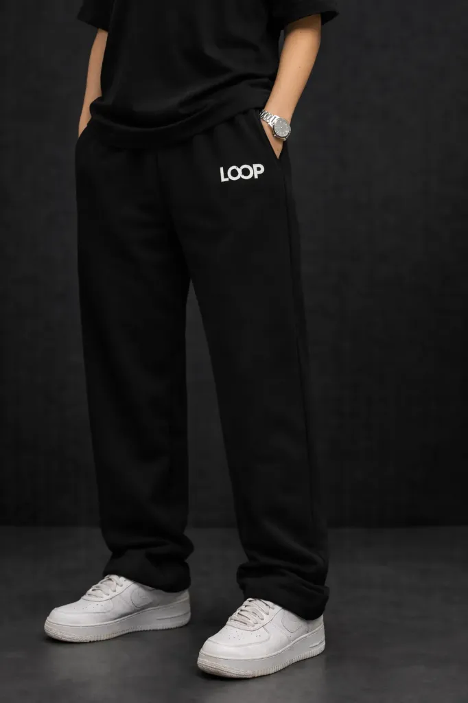 Loop Sweat Pant For Women's (Black, S)