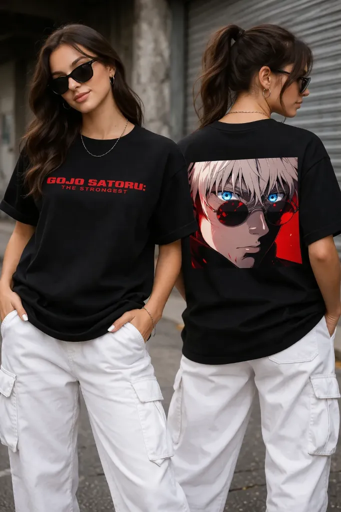 GOJO SATURO Oversized Loop Tshirt For Women's (S, Black)