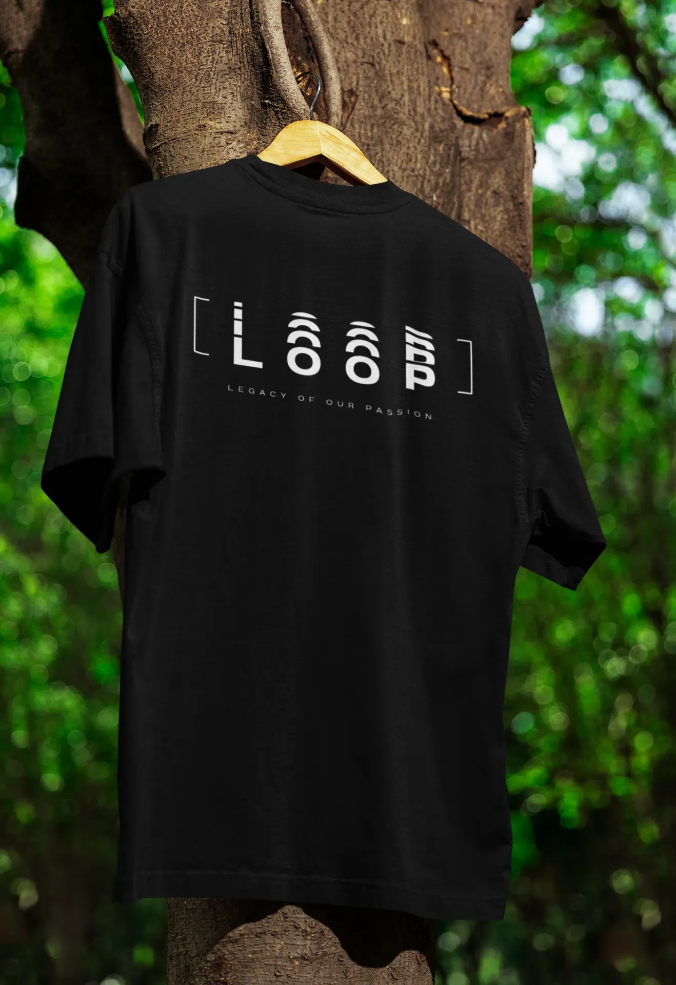 Loop Premium Bold Design Oversized Men's Tshirt (S, Black, 240 GSM Cotton)